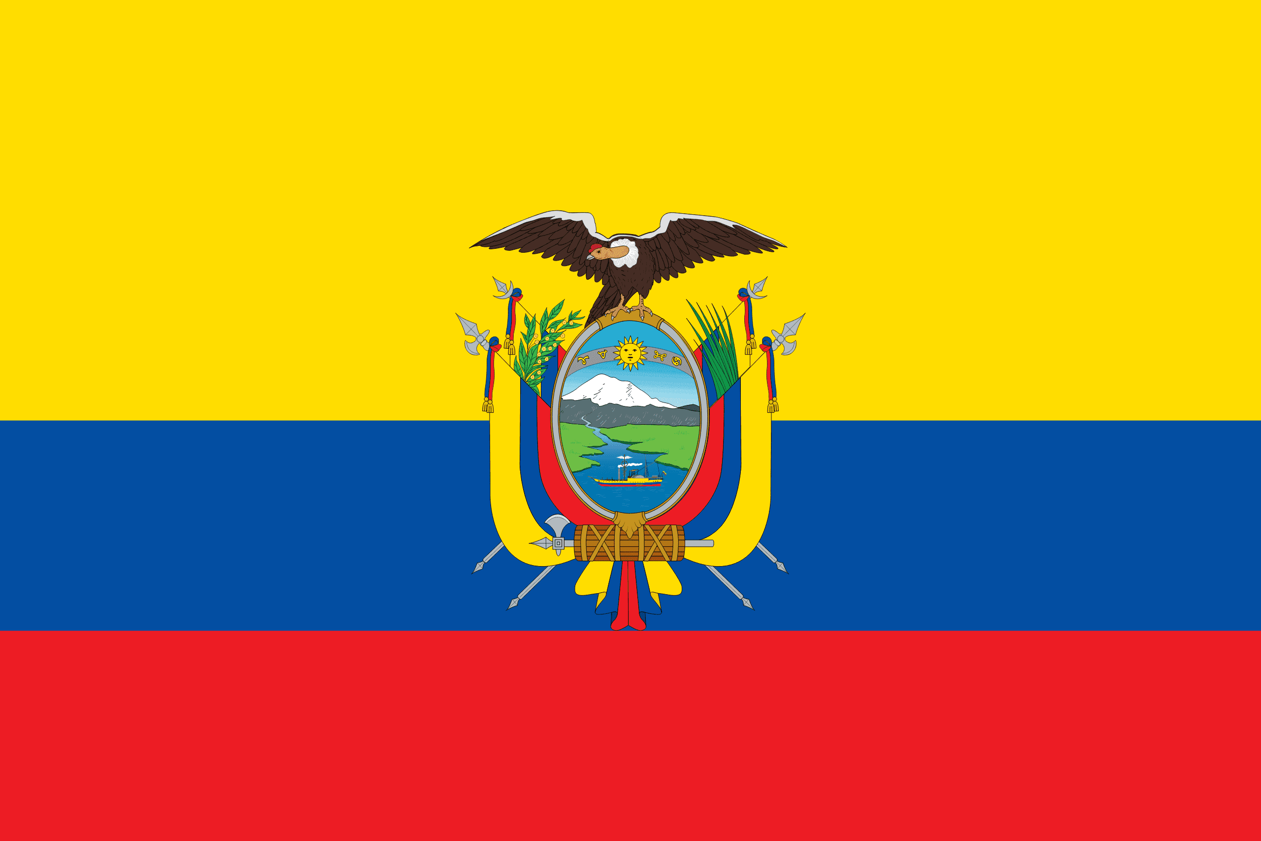 Flag representing Ecuador