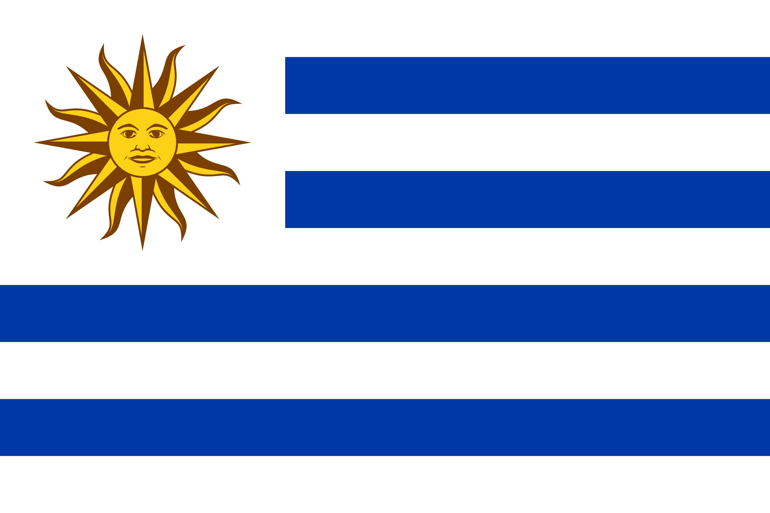 Flag representing Uruguay