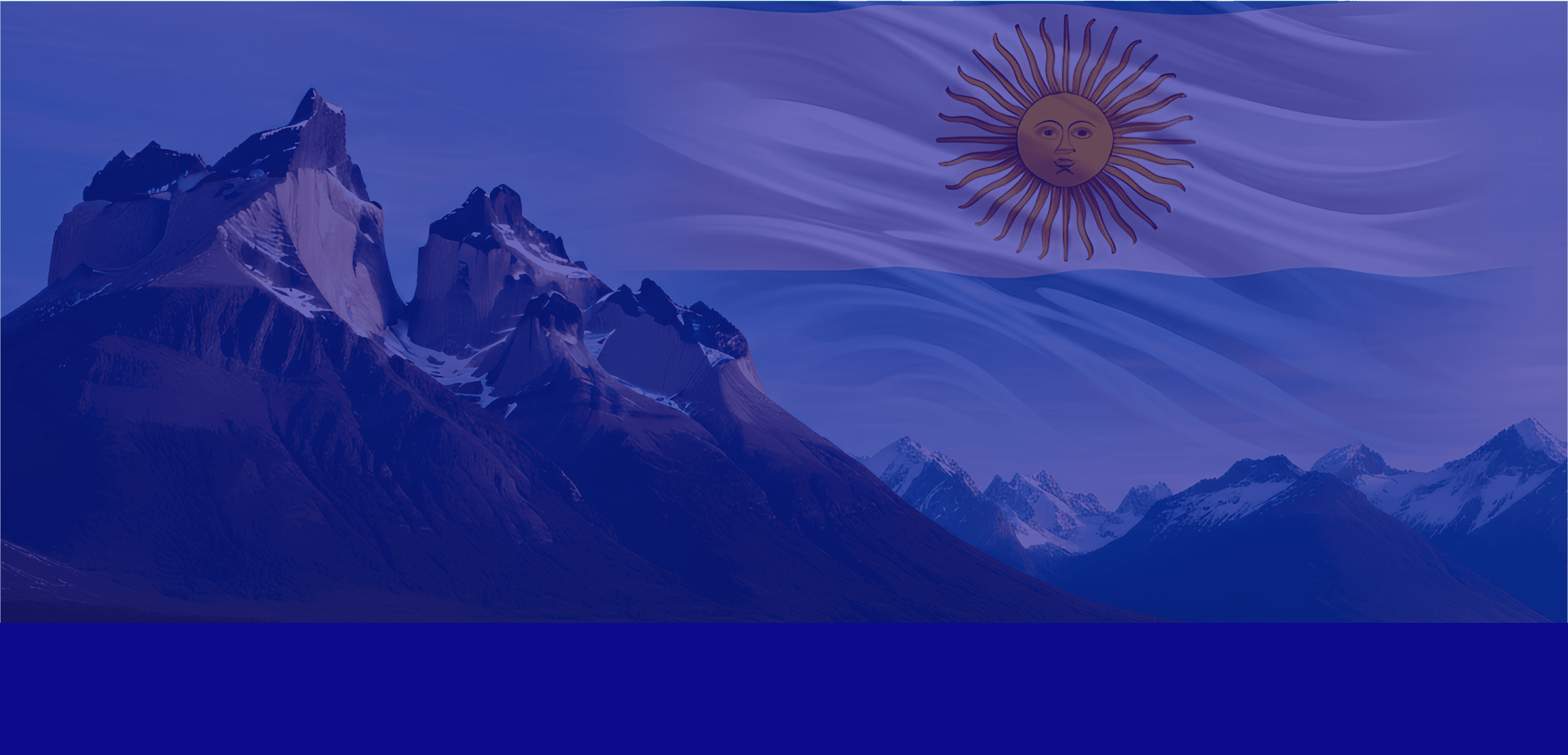 Fondo REAM 2026 con montañas y bandera argentina